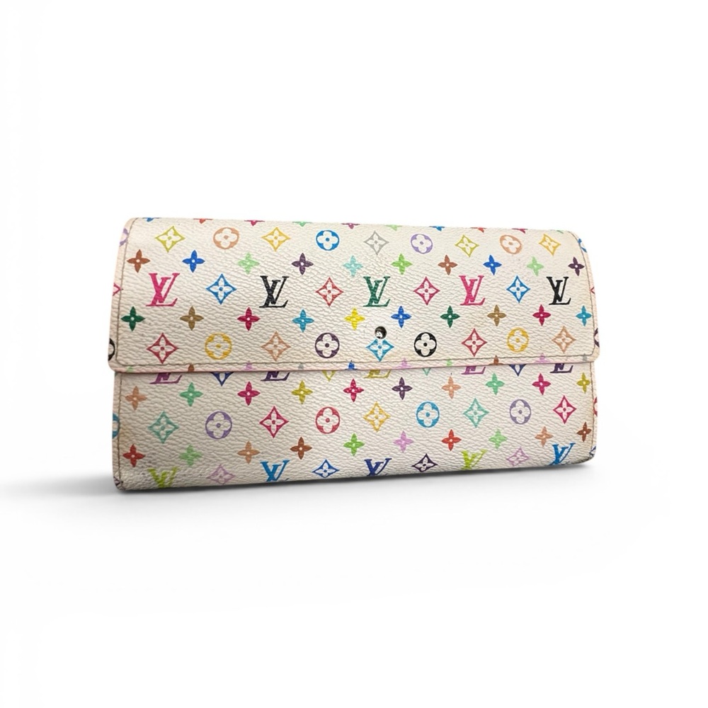 Aithantic Louis Vuitton White Multicolor Monogram Continental Wallet